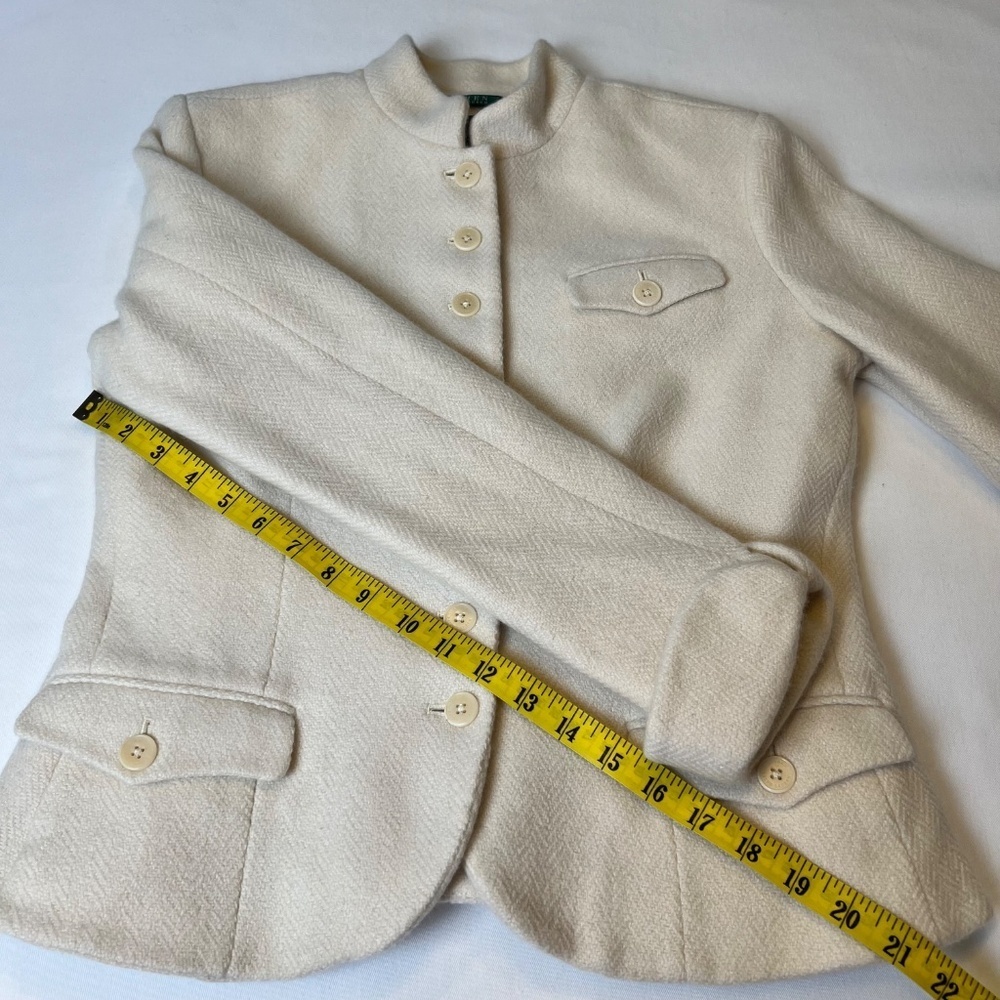Lauren Ralph Lauren Wool Blend Herringbone Blazer Coat - Picture 8 of 16
